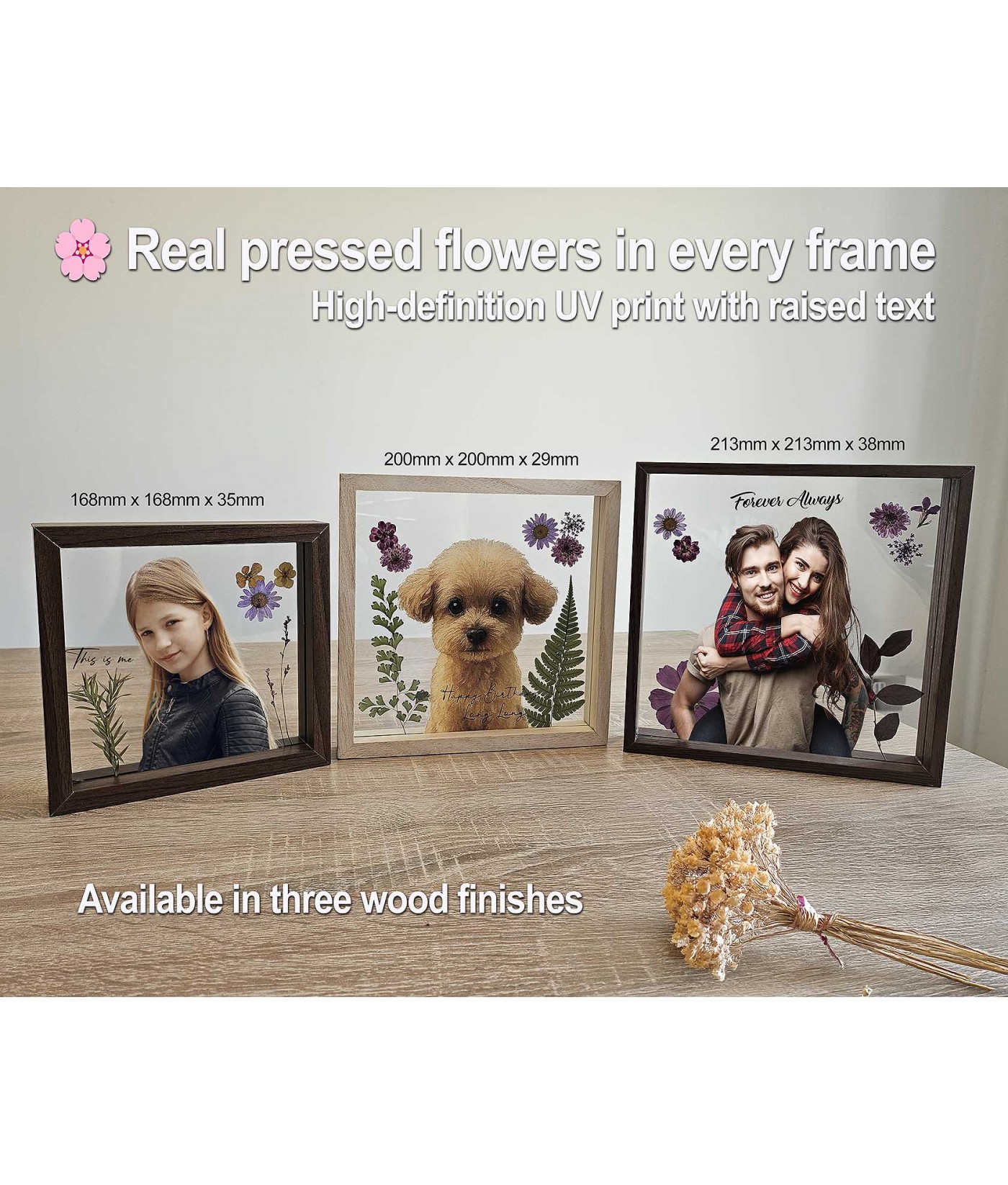 Personalised Photo Print Real Flower Design,Custom Gift,Pet Photo, Print Service
