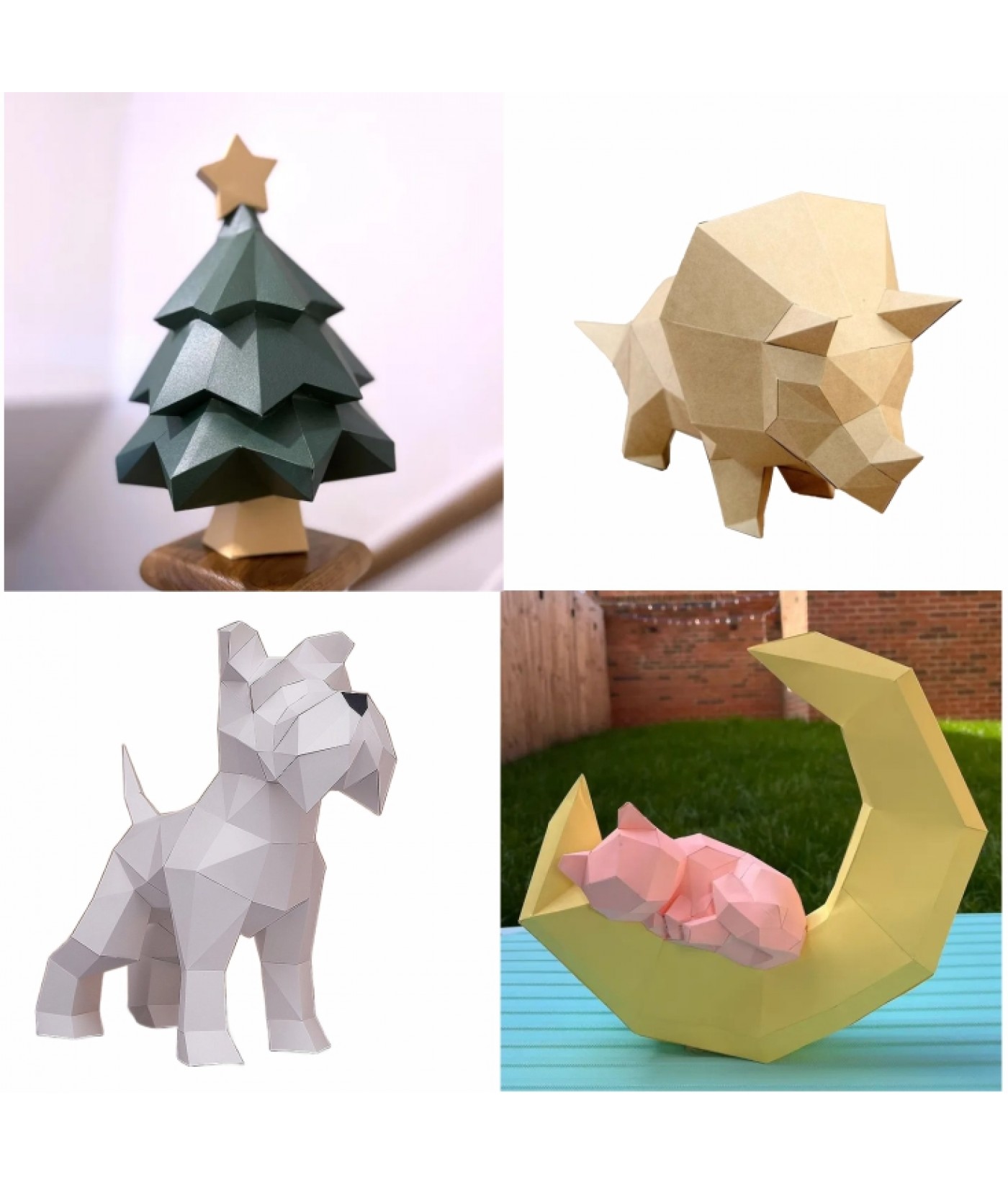 Papercraft Templates | DIY Paper Craft, Printable Origami Animal, PDF Decoration Gift